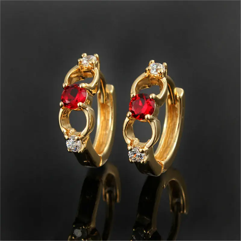 Новые Свадебные романтические серьги Simple18K Позолоченные Модные ювелирные