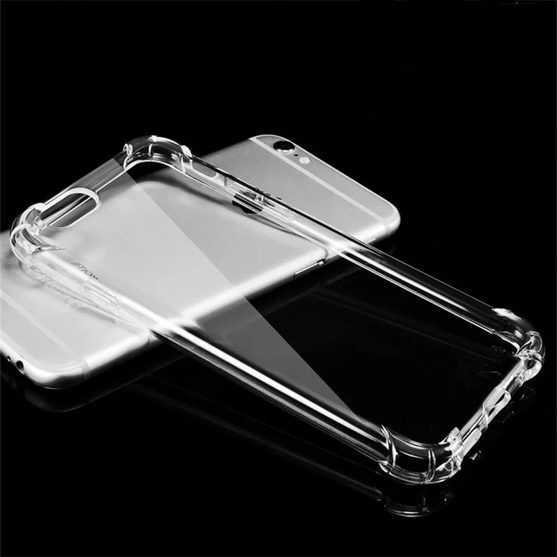 Shockproof Anti Knock TPU Soft Case For iPhone 8 Plus 5S 5 SE 6 6s 7 Cover Rugged Hybrid Rubber Armor Transparent Phone Cases |