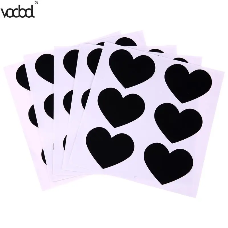 30pcs 23x19cm 5 компл./30 шт. наклейка для доски, кухонная банка, органайзер в форме сердца, меловая доска, этикетки, креативный домашний декор, канцелярские подарки - Цвет: 30pcs 23x19cm