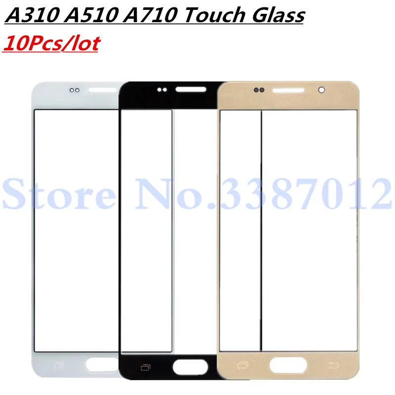 10 шт./лот для Samsung Galaxy A3 A5 A7 2016 A310 A510 A710 внешнее Сменное стекло ЖК передний