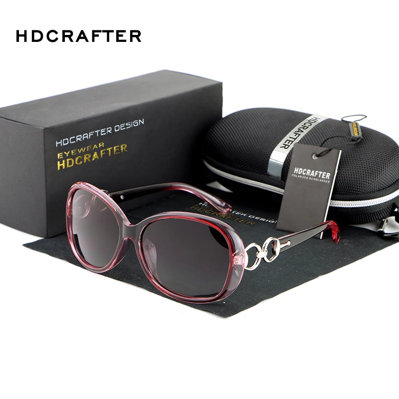 HDCRAFTER Women Sun Glasses Polarized Female Vintage Google Sunglasses for Black Purple Brown Sunglass gafas Oculos De Sol | Аксессуары