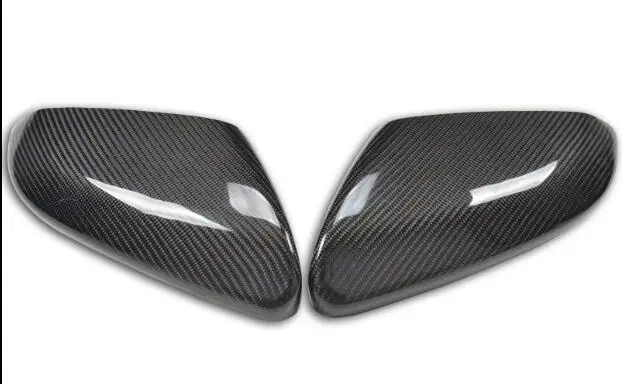 Настоящие глянцевые накладки на зеркало заднего вида из углеродного волокна для