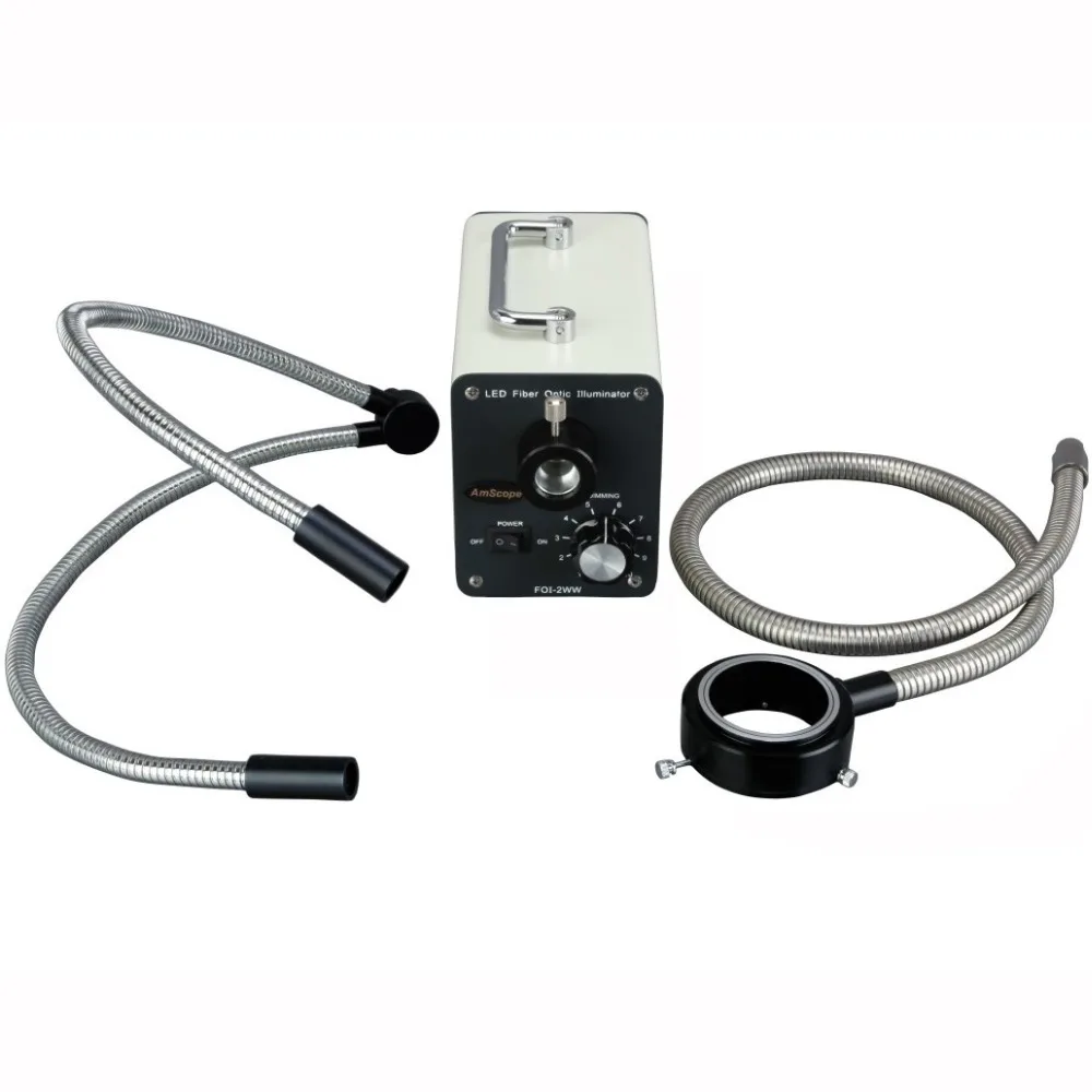 

AmScope 20W LED Fiber Optic O-Y Light Microscope Illuminator LED-20WYR