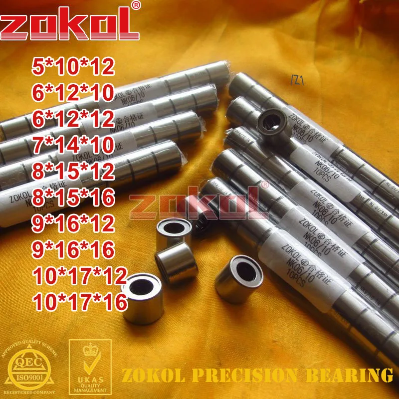 ZOKOL NK 05/12 NK06/10 NK06/12 NK07/10 NK08/12 NK09/12 NK09/16 NK10/12 NK10/16 Игольчатые роликовые подшипники с