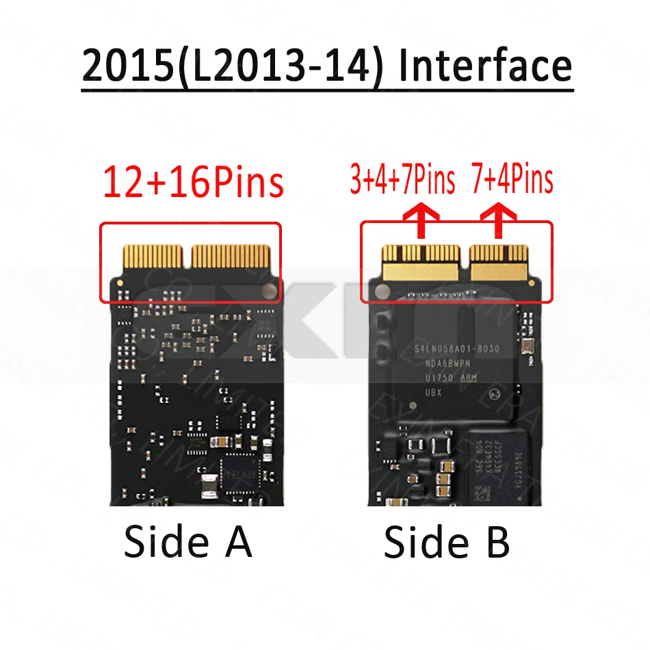 Натуральная 2015 год для Macbook Air & Pro retina 11 13 15 дюймов A1502 A1398 A1466 A1465 Твердотельный