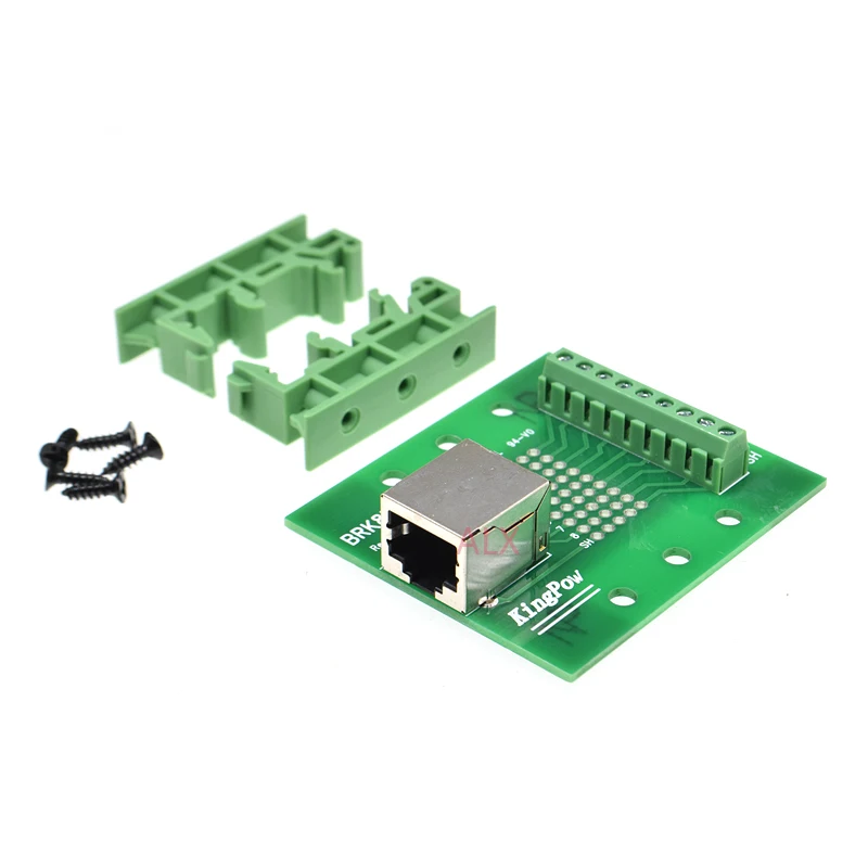 1 шт. RJ45 8p8c гнездо к клеммному блоку адаптер печатной платы RJ45 Ethernet разъем конвертер Din рейку монтажа
