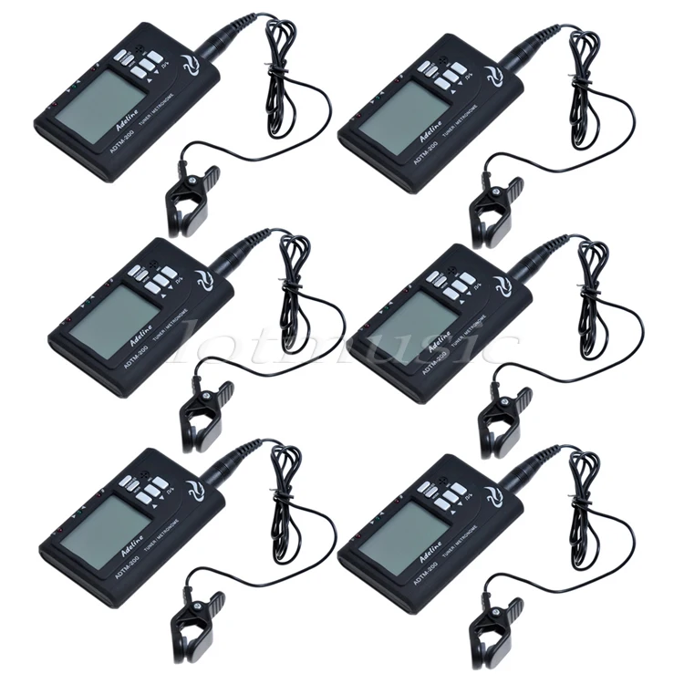 Цифровой ЖК тюнер и метрономический хроматический с захватом для гитары басов