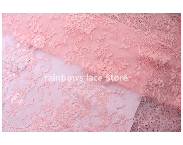 

3 meters High grade France Eyelash lace fabric DIY wedding dress fabric Garment dress sewing cloth Home decoration textiles