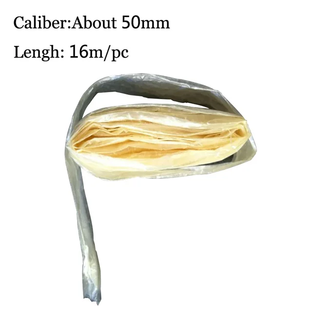 Caliber 50mm UPORS 16 м длинная натуральная оболочка для колбасы Калибр 40 мм сухая свиная колбаса кожухи кухонные колбасы для колбасы 1 шт - Цвет: Caliber 50mm