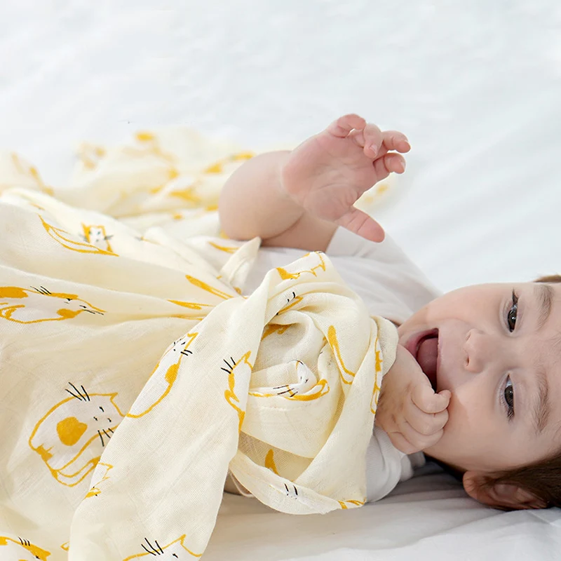 

Muslin Baby Blanket Cotton Bamboo Super Soft Baby Swaddle For Newborns Lovely Wraps Baby Bath Towel Bed Sheet
