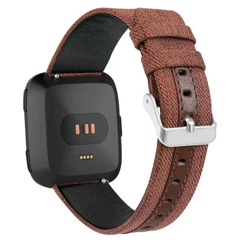 A-Only Wrist Strap Браслет на запястье для кожаных роскошных брезентовых часов ремешок на запястье для Fitbit Versa Смарт-часы 18Jul11 - Цвет: A-Only Wrist Strap
