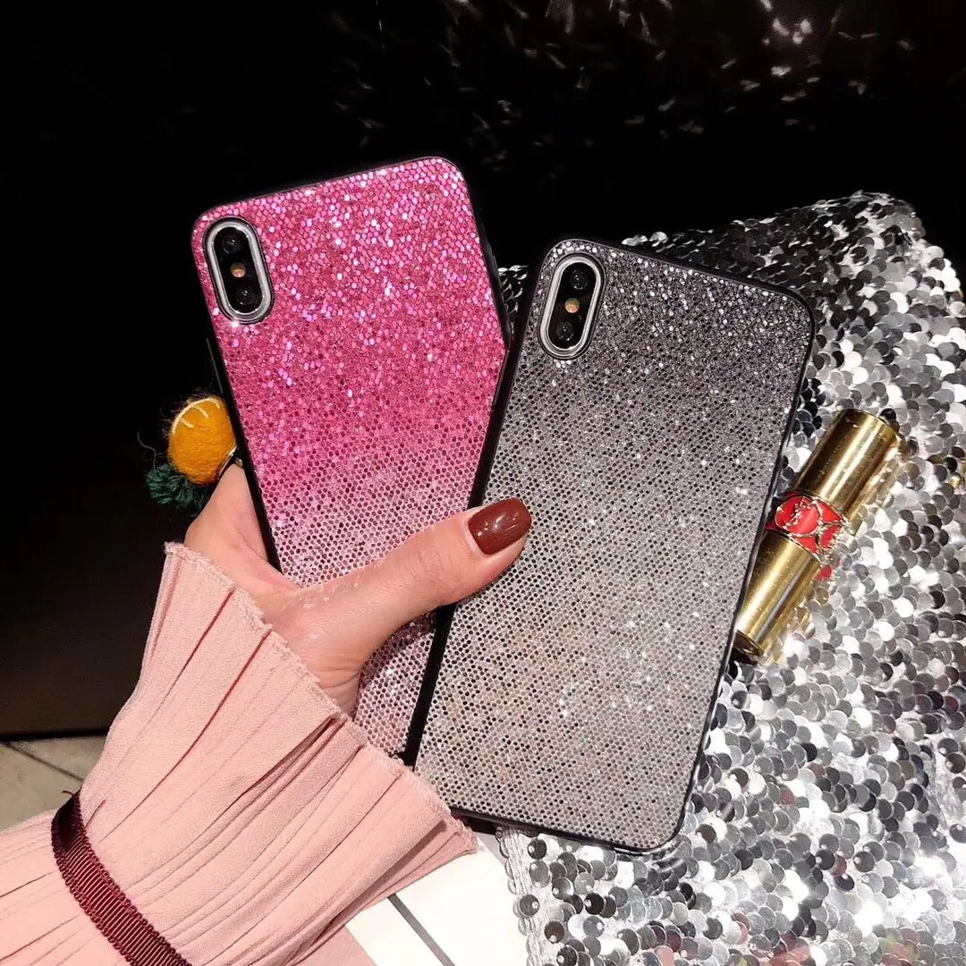 Роскошный блестящий Блестящий чехол для iphone 6 6s 7 8 plus Xs max xr Мягкий задней панели |