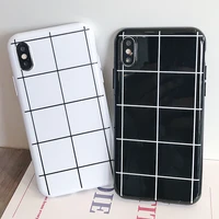 lattice tpu phone case for iphone xr xs x xs max 7 8 plus cases black white business cover for iphone 6s 6 plus plain cover