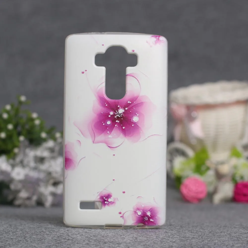 Новый роскошный чехол для телефона LG G4 с 3D-рельефной цветочной живописью на задней стороне, из ТПУ-покрытия силиконовый защитный чехол.