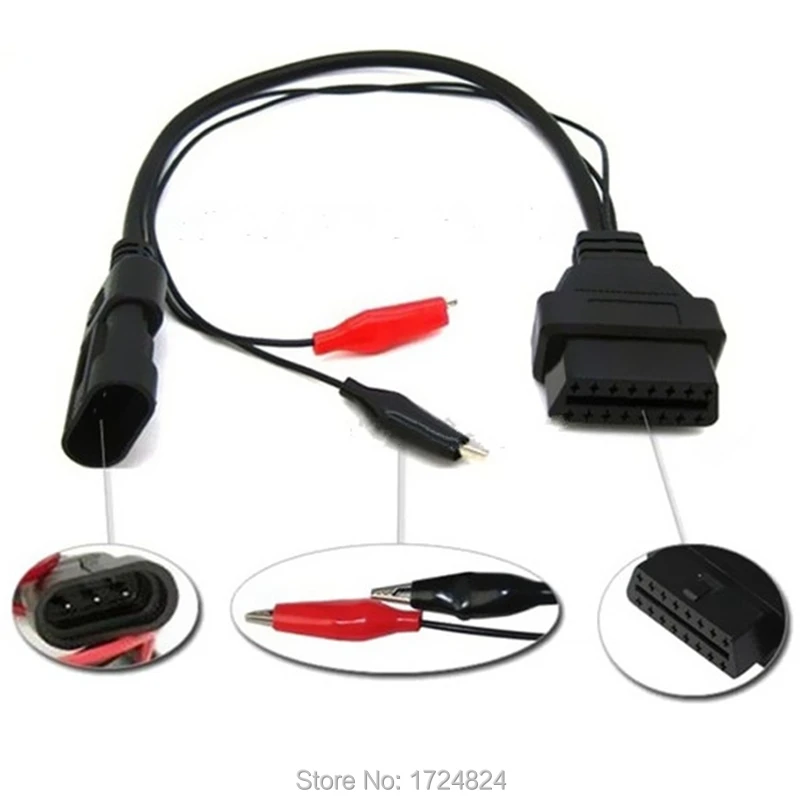 Для FIAT Lancia Alfa 3 Pin 3Pin штекер OBD OBD2 OBDII 16 Женский адаптер автомобильного