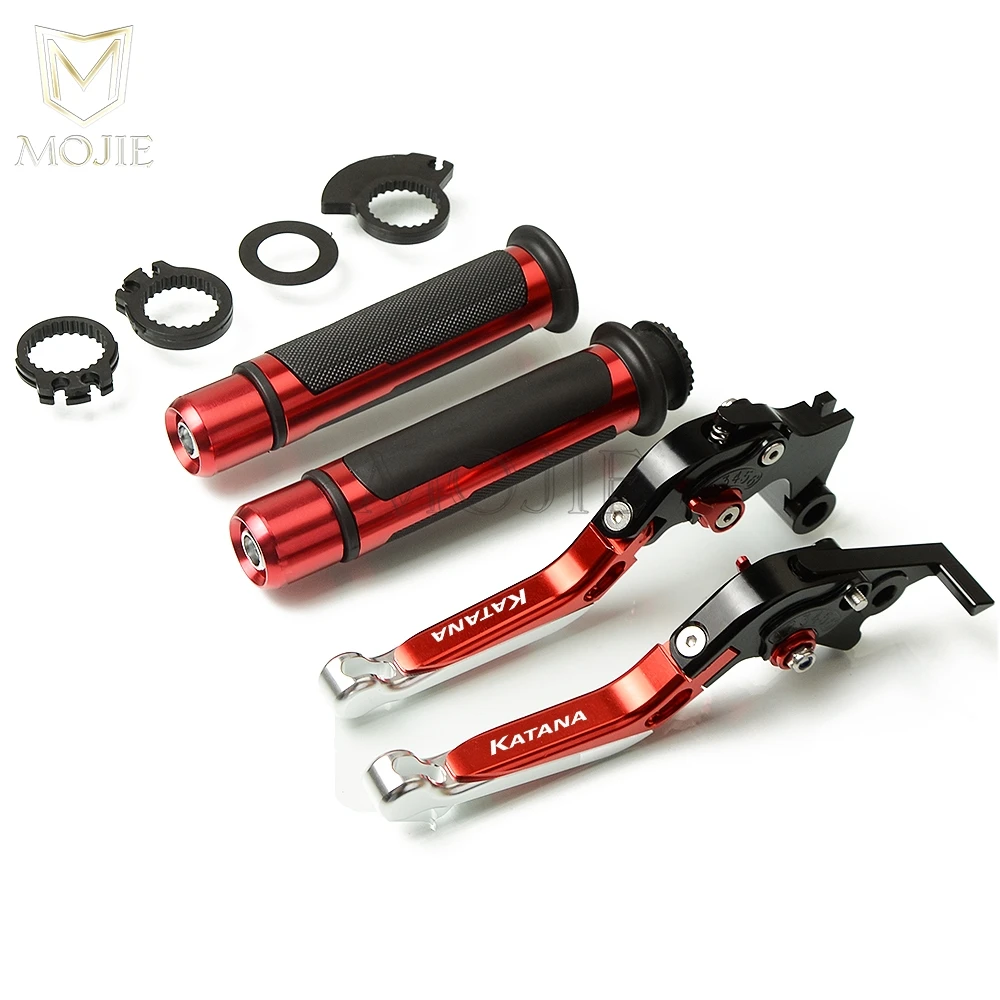 Black Red Silver Мотоцикл с ЧПУ Регулируемые сцепные рычаги руль штыри для Suzuki Katana GSX1100F GSX 1100 GSX1100 F 1991-1993 1992 - Цвет: Black Red Silver