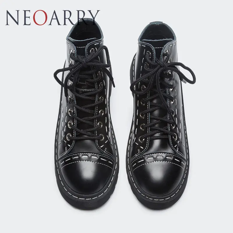 Neoarry Для женщин ботильоны женская обувь 2018 осень из натуральной коровьей кожи