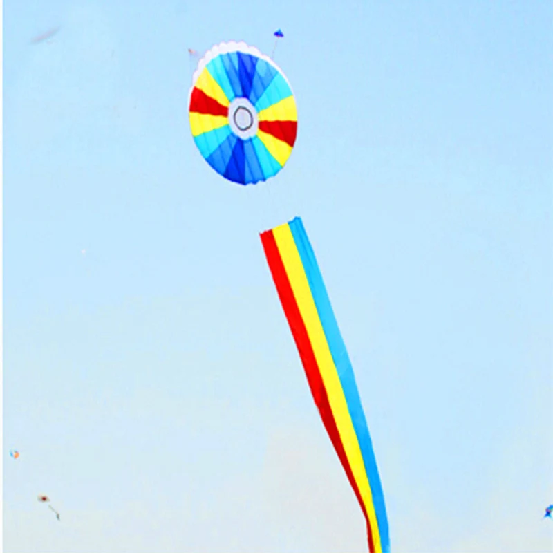 

Бесплатная доставка, высокое качество, 10 м, мягкий воздушный змей, летающий цвет, halo kite line walk in sky ripstop, нейлоновые windsock volantines, игрушки для разв...