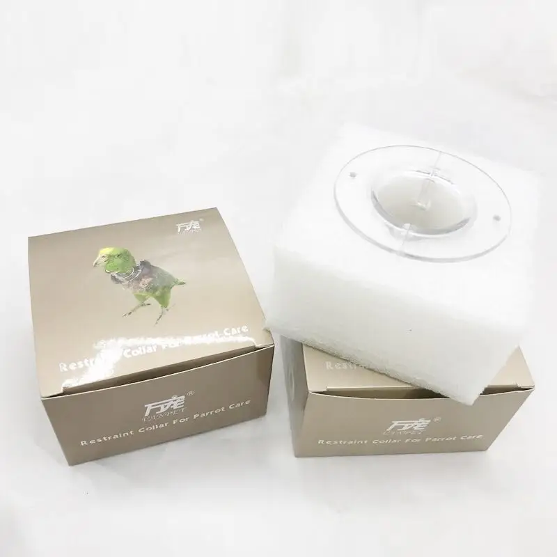 Птица акриловый трубчатый воротник для тяжелого попугая перо выщипывание Шейное кольцо ограничяет движение шеи для Макау Какаду африканский серый