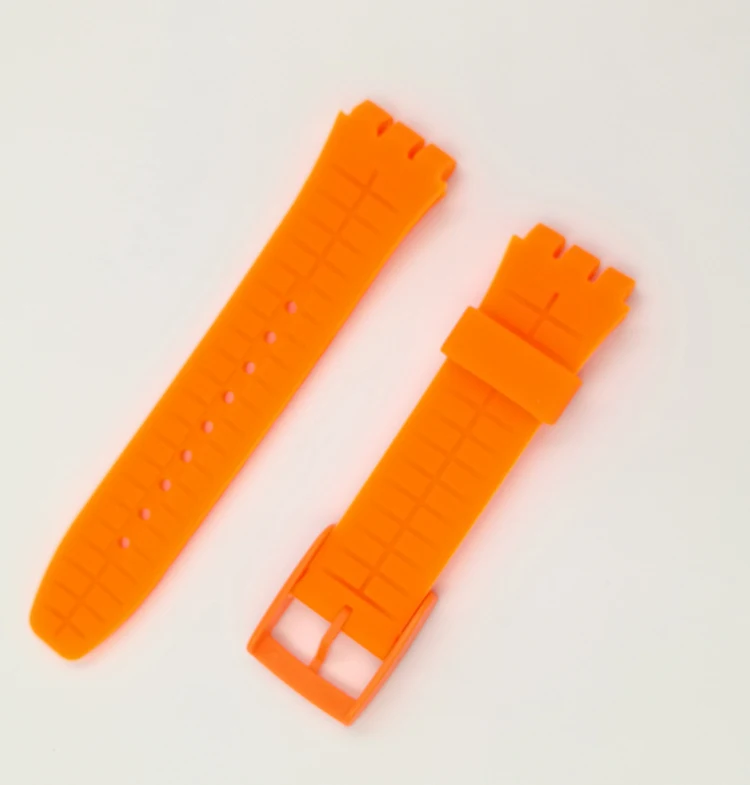 Цветной силиконовый ремешок для Swatch SUSB400 SUSR401 вогнутый 21 мм аксессуары для часов