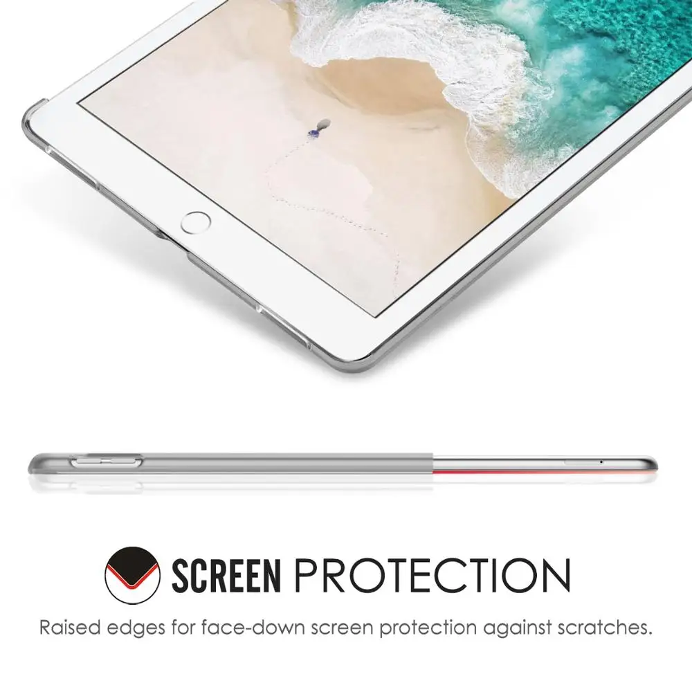 Чехол для iPad Pro 12 9 дюйма 2017 и 2015 прозрачный тонкий твердый пластиковый