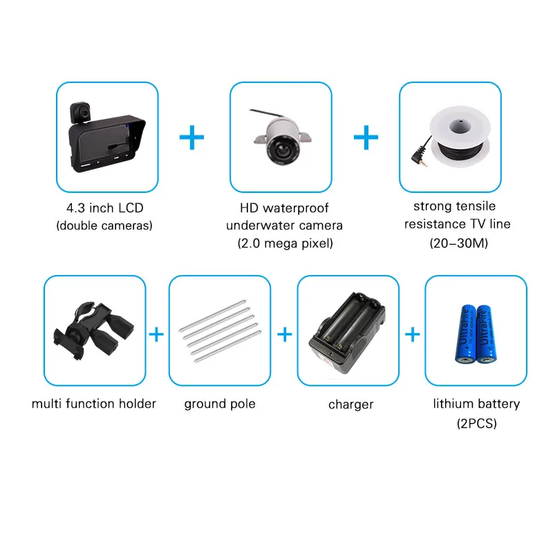 Hu Ying 20 м Professional Vision рыболокаторы DVR видео 6 светодио дный инфракрасный