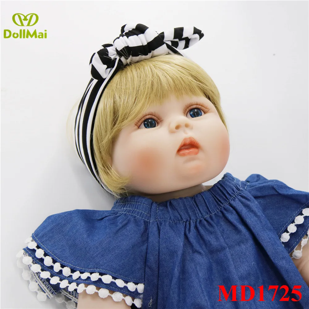 Кукла новорожденная силиконовая со светлыми волосами 57 см | Игрушки и хобби
