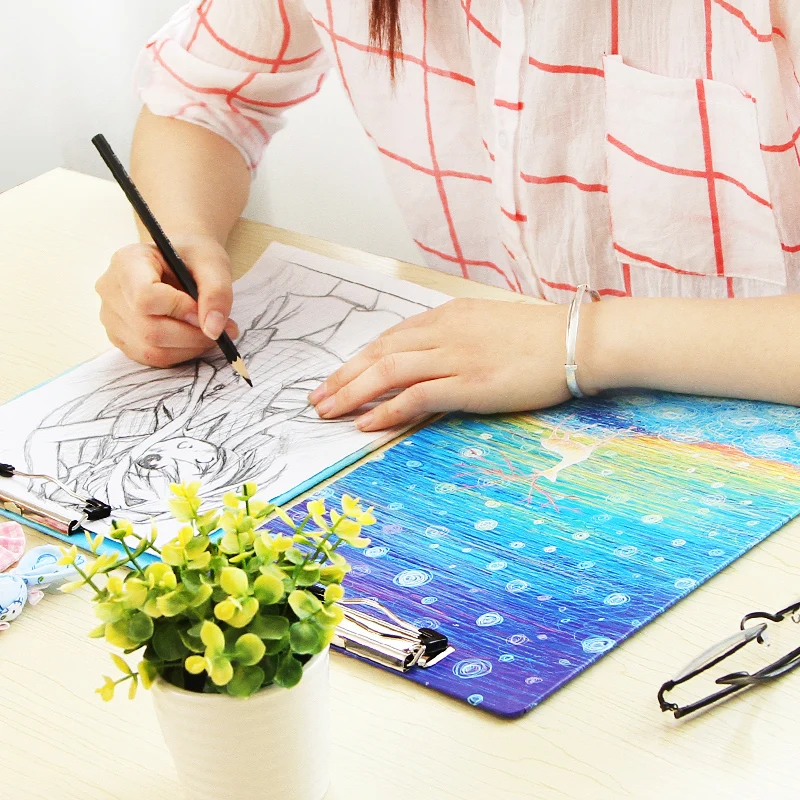 Папка для бумаг A4 Яркая Цветная Вертикальная доска шина блокноты записей зажим