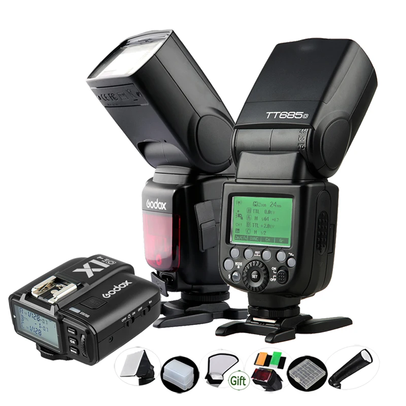 

GODOX TT685O + триггер передатчика X1T-O 2,4G HSS 1/8000s Беспроводной TTL комплект вспышки Speedlite для камер Olympus Panasonic