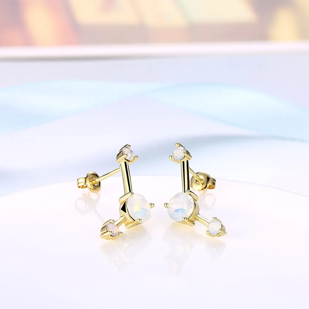 Серьги гвоздики для ушей oorbellen kolczyki stone damskie cadeau maitresse золотистый цвет турецкий
