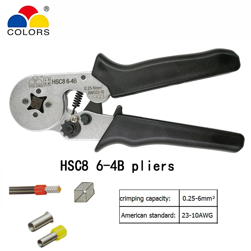 Комплект обжимные клещи HSC8 6-4B 0 25-6mm2 режущая машина кусачки 260 шт./кор. трубчатый