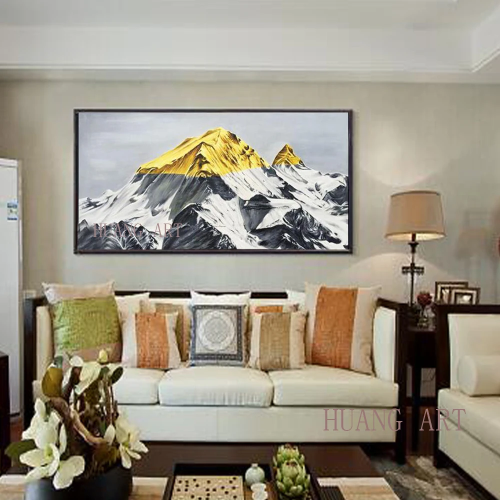 Продажа ручной росписи оригинальный высококачественный Горный пейзаж