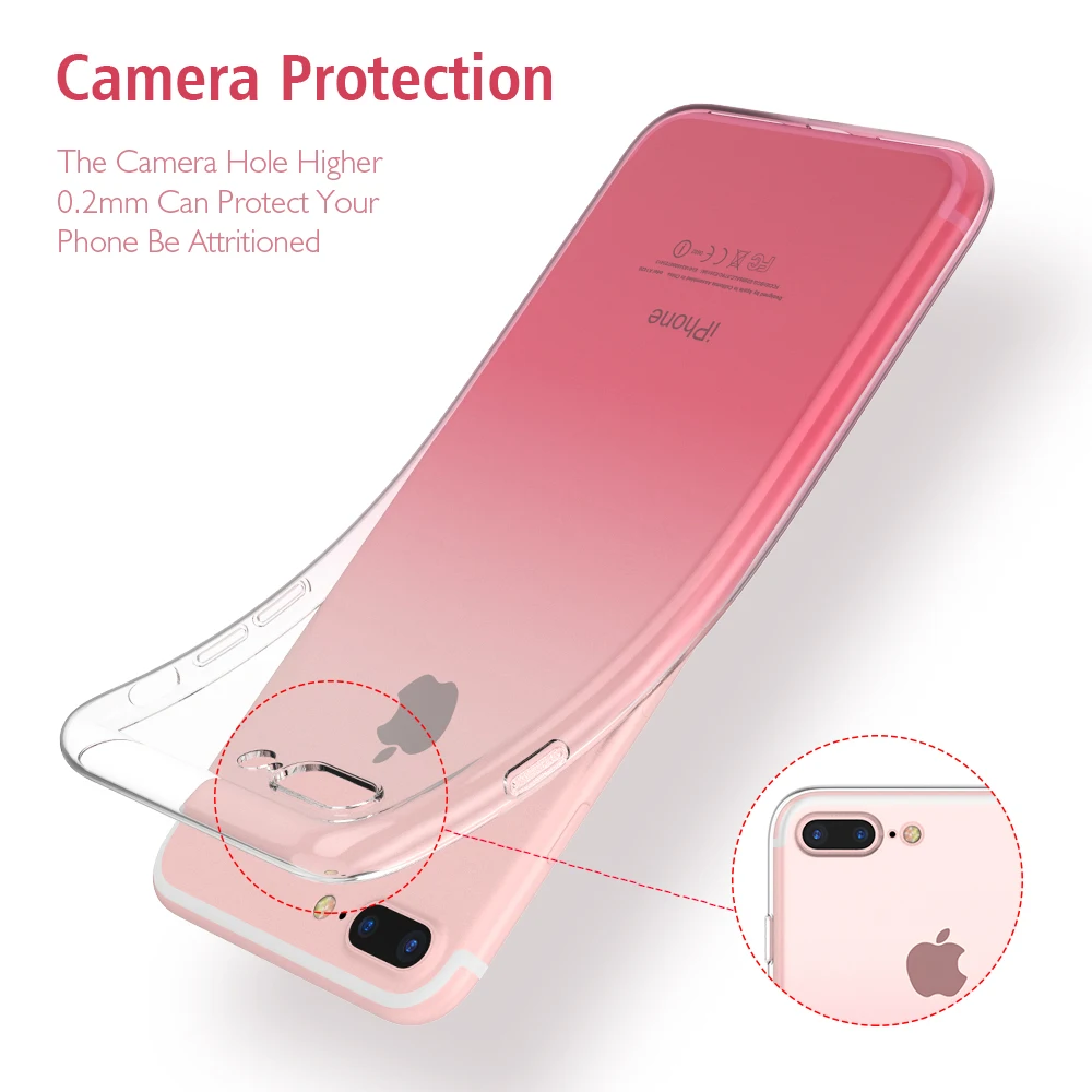 Прозрачный мягкий силиконовый чехол градиентного цвета для iPhone 11 Pro XS Max XR X 10 8 7 6 6s