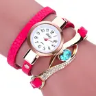 10 шт PU женские часы-браслет модные плетеные бриллианты жемчужные часы женские модели Новые кварцевые часы