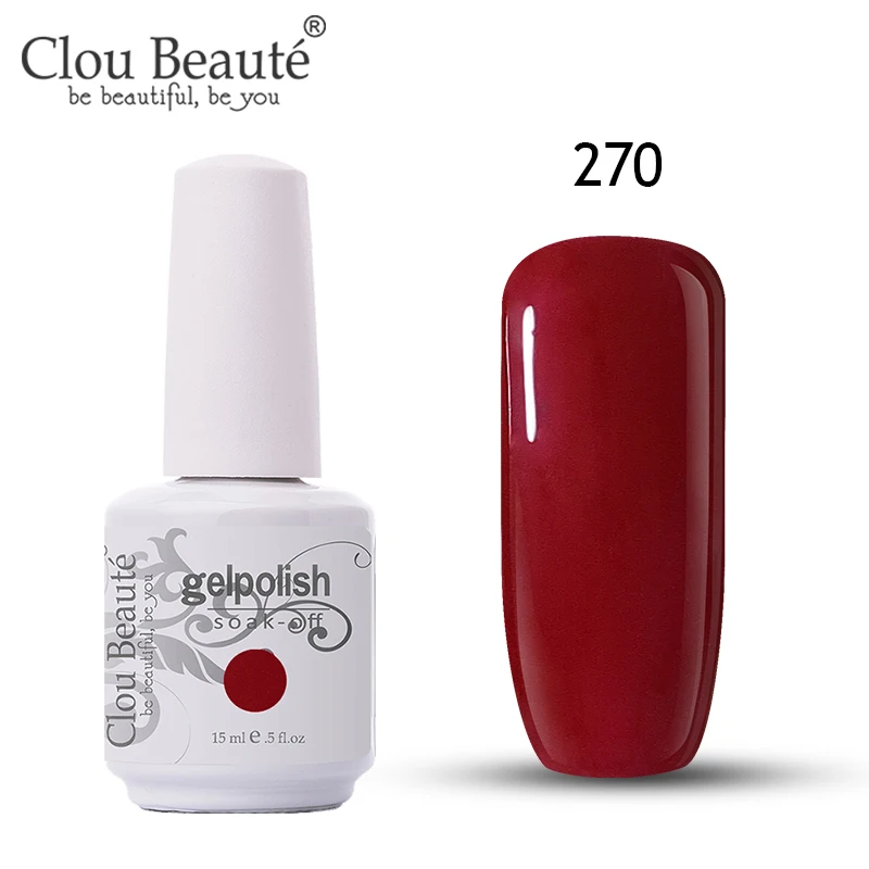 270 Гель-лак для ногтей Clou Beaute, 15 мл, 40 цветов, СВЕТОДИОДНЫЙ УФ-Гель-лак для ногтей, полуперманентный впитывающий гель, лак, эмаль, УФ-Гель-лак - Цвет: 270