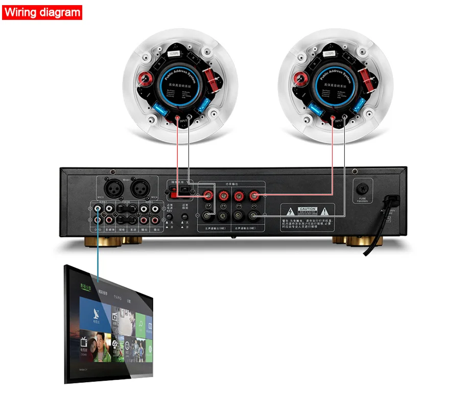 Oupushi KS818 Hotel Home Theater HIFI Sound 8ohm 5 Inch Ceiling Speaker For Indoor Places