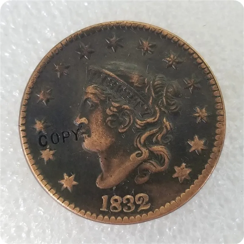 США 1815-1832 коронета голова большой цент копия монеты | Дом и сад