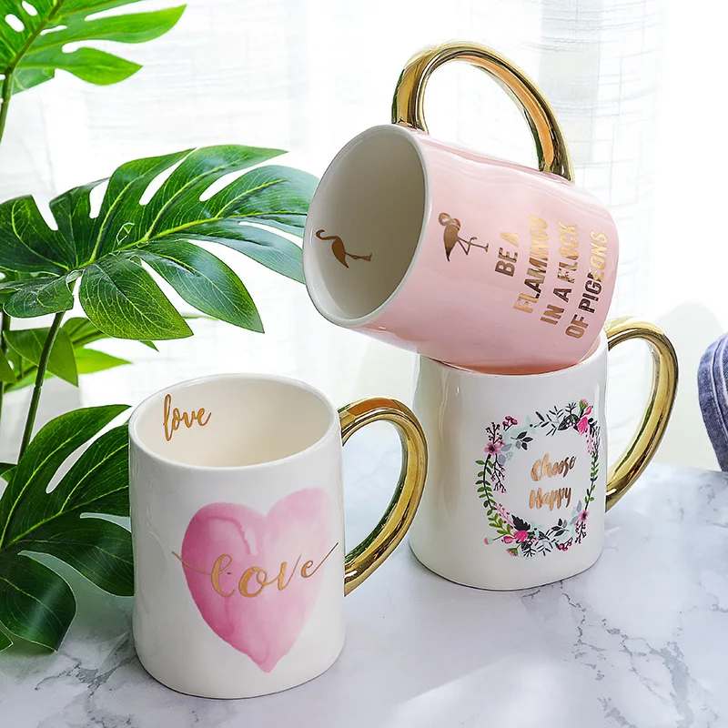 W & M простой керамическая чашка большая емкость кофе молоко стакан чашки Белый