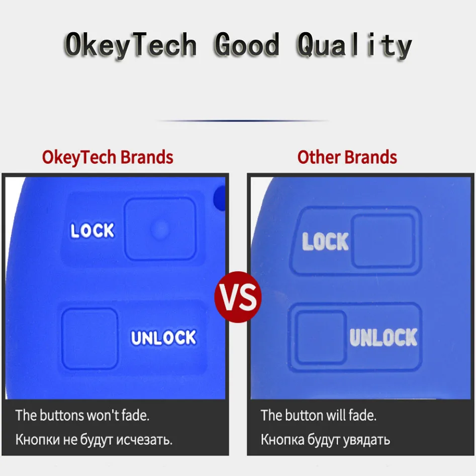 OkeyTech силиконовый чехол для автомобильного ключа, чехол для Тойота авенсис Камри Corolla rav, чехол для дистанционного ключа 2+ 1 кнопка для Lexus, чехол для ключа