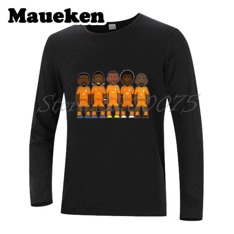 Мужская футболка с длинным рукавом цвета слоновой кости Cote d'if Legends Kolo Toure Didier