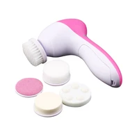 1 set 5 in 1 electric wash face machine facial pore cleaner body cleaning massage skin beauty massager mini face washing brush