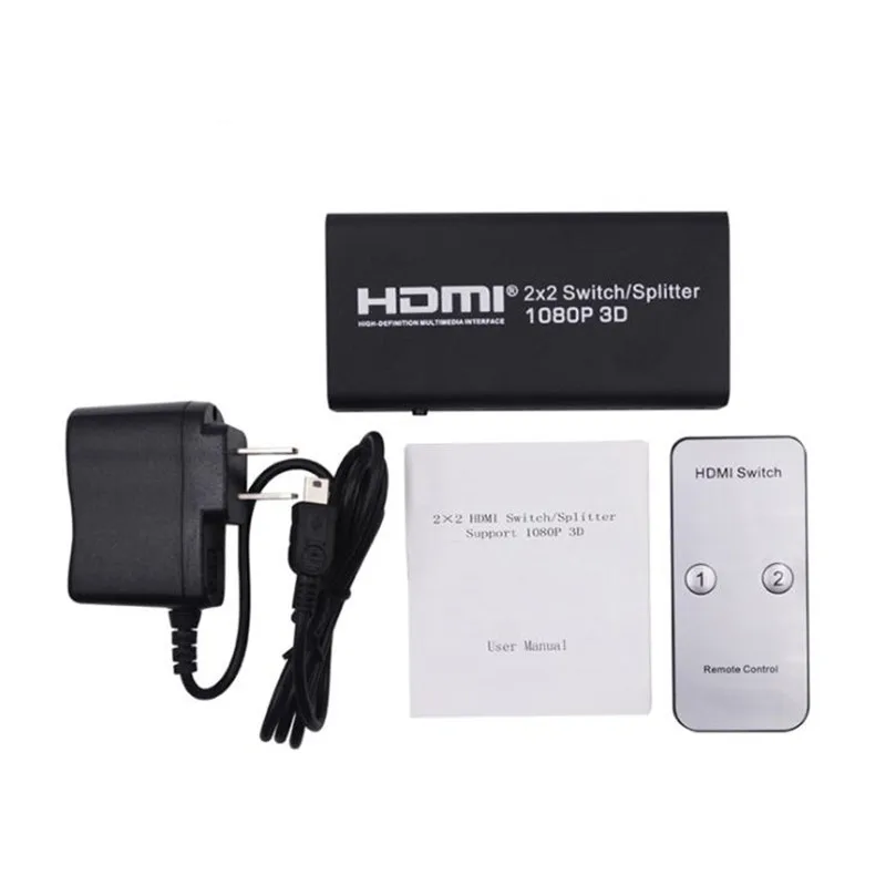 2x2 HDMI переключатель сплиттер Универсальный 10 М Входное Расстояние Поддержка 1080P 3D