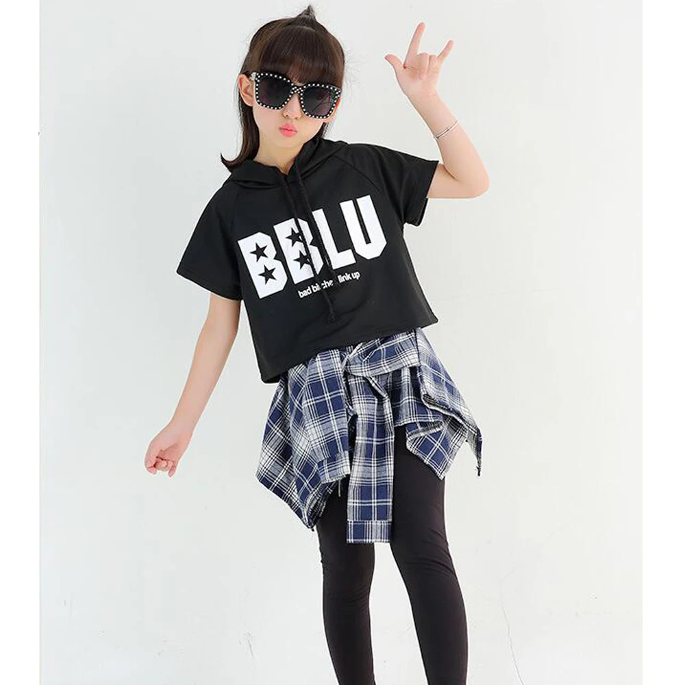 Комплект одежды для бальных танцев девочек Современный Джаз хип хоп костюм