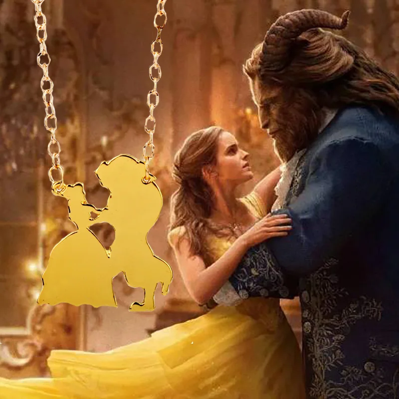 1pcs Fashion Jewelry movie Beauty and the Beast Necklace For Women Gold Color Bella Dancing -30 | Украшения и аксессуары