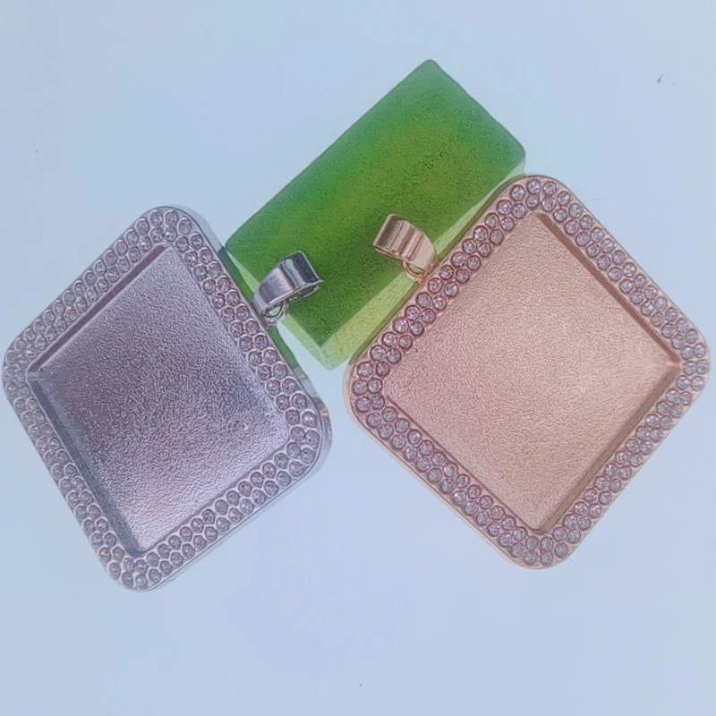 2 шт. Позолоченные Посеребренные стразы Кабошон Базовые настройки 25 мм