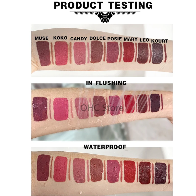 Хна матовый блеск для губ жидкая помада красная бархатная косметика Nyxed макияж с