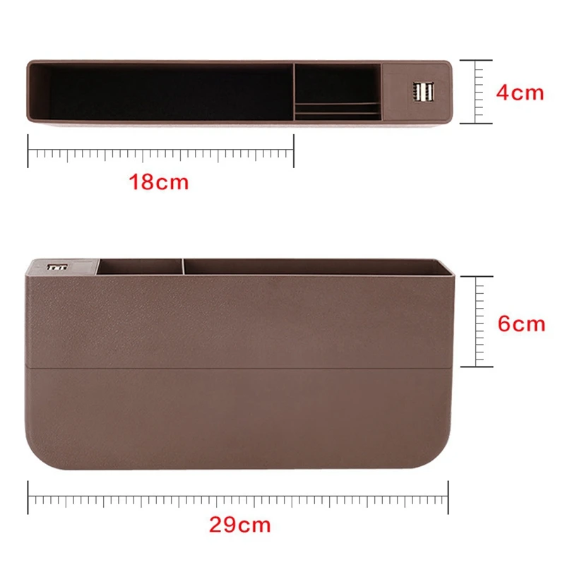 Органайзер для автомобильного сиденья 2 USB зарядное устройство Коробка хранения