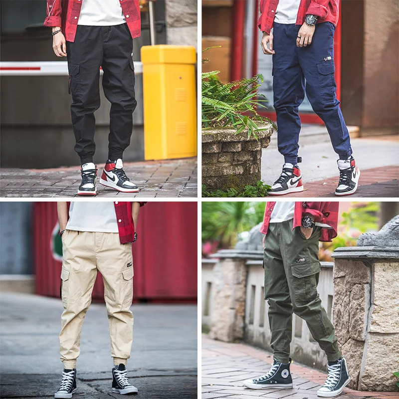 2019 Мужская модная уличная одежда мужские джинсовые тренировочные штаны брюки
