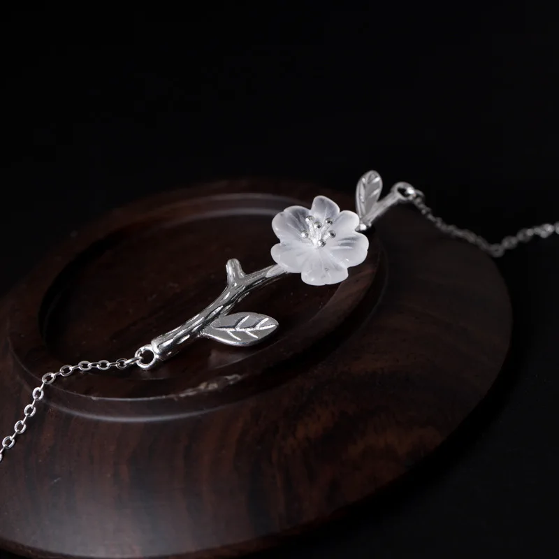 Женское ожерелье из серебра 100% пробы с кулоном|Цепочки| |