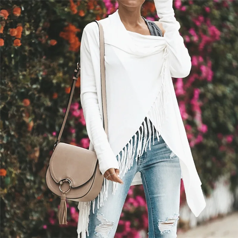 Офисный Женский Свободный Повседневный свитер 2018 осенне-зимний вязаный пуловер